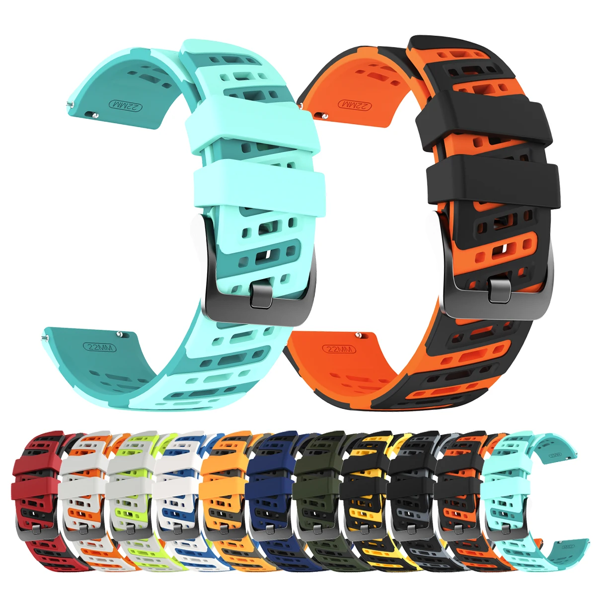 22mm Watch Band For HUAWEI WATCH GT 7 Pro/GT7/GT6/GT5/GT4/GT3/GT2/GT 3Pro 46mm Silicone Strap for Watch 5 4 3 Pro Bracelet Belt