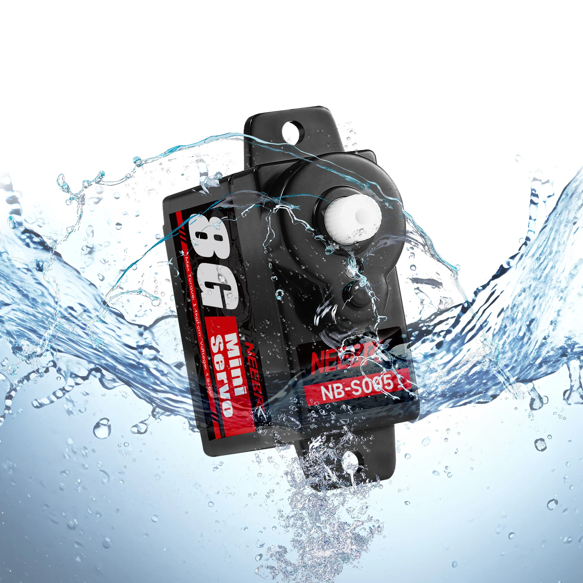 NEEBRC 8G 마이크로 디지털 방수 1.4kg 토크 플라스틱 기어 서보 RC 자동차 드론 헬리콥터 로봇 장난감 Wltoys K969 K989 X450용