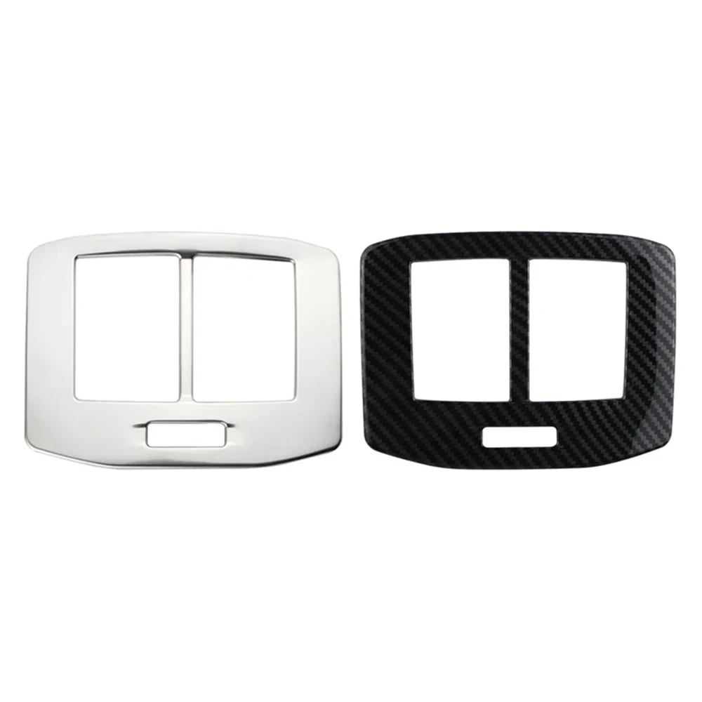 For Volkswagen T-Roc Troc 2017 - 2023 Car Rear Air Conditioning Outlet Panel Cover Abs Silver Carbon Fiber Car Interior Decorate