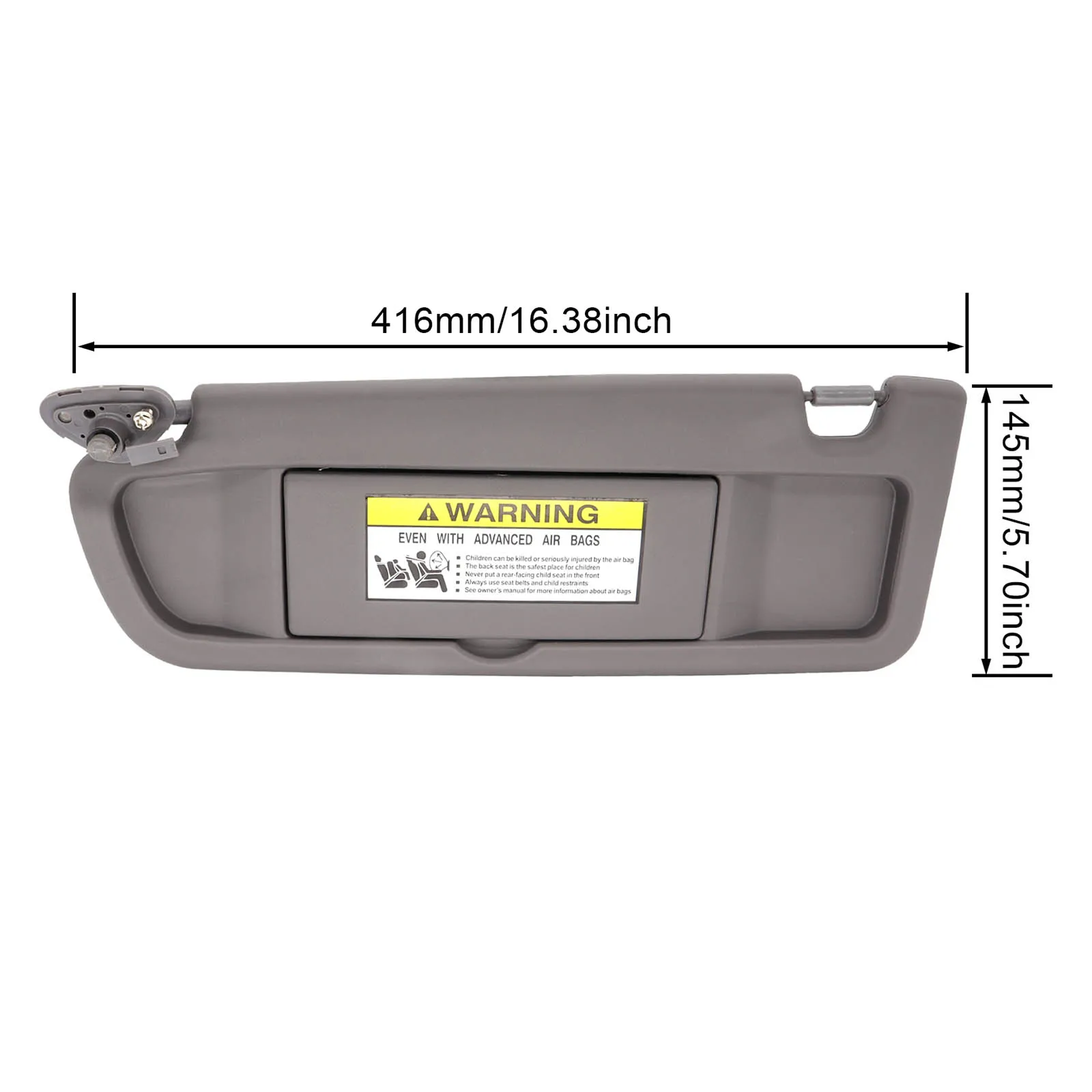 Car Sun Visor Front Left Gray Plastic Mirror Assembly Interior Sun Protection for Honda Civic 2006-2011