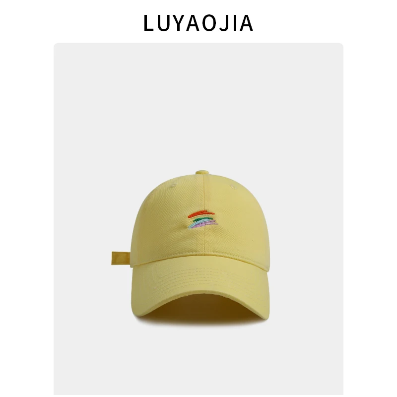 

Spring and summer new embroidered soft-top baseball cap women's casual versatile wide brim travel shade cap