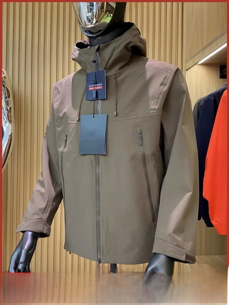 

Уличная тройная ткань с капюшоном, ветрозащитная куртка для пар, клей, подставка, подходит для застежки-молнии, пальто из полиэфирного волокна