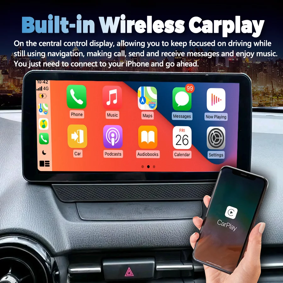 1920*720 voiture Android 12 Écrans Multimédia Lecteur Vidéo Pour Mazda CX3 2015 CX-3 Mazda 2 2014-2020 CarPlay Radio Autoradio 128 GO