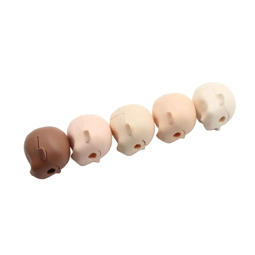 Nouveau résine 1/11 poupée visage poupées jouet accessoires 5 couleurs OB11 poupée tête arrière corps ajustement Obitsu11 cgc DOD poupées/1/12 BJD poupées