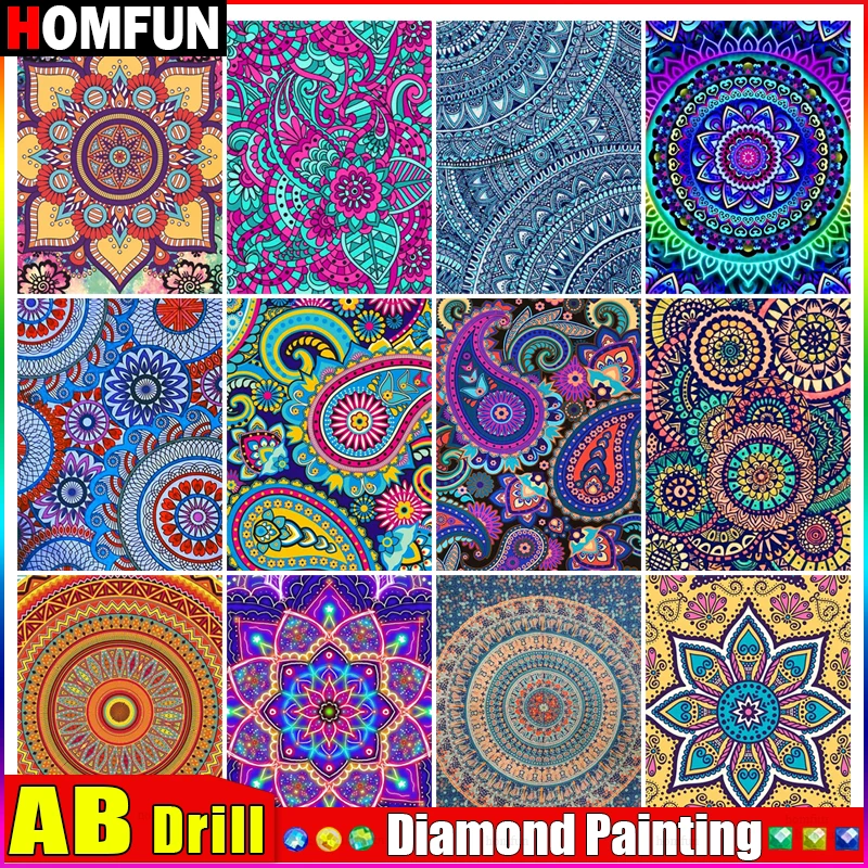 HOMFUN AB Diamond Painting Cross Stitch 