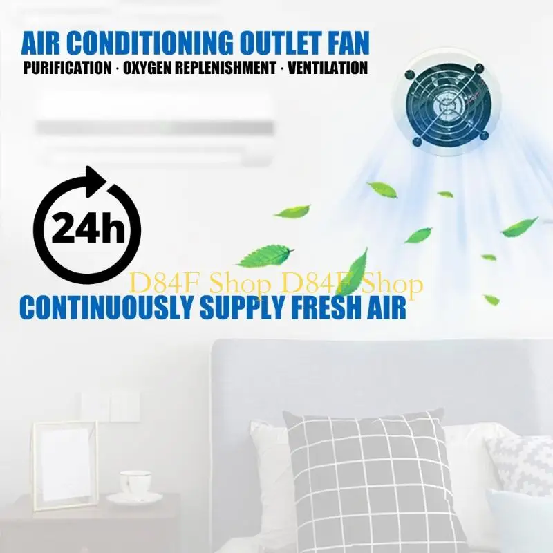 D84F Air Filter Freshing Air Ventilation Fan 50mm/63mm/75mm Duct Installation