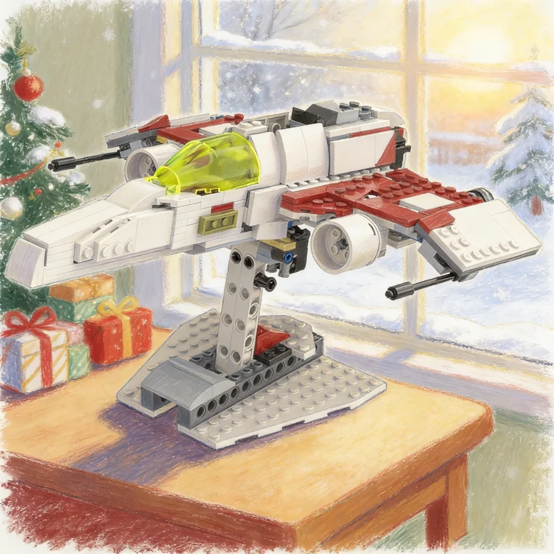 389 Uds. MOC Star Battle E soporte de ala modelo bloques de construcción arquitectura regalos de navidad DIY idea juguetes educativos niños ladrillo