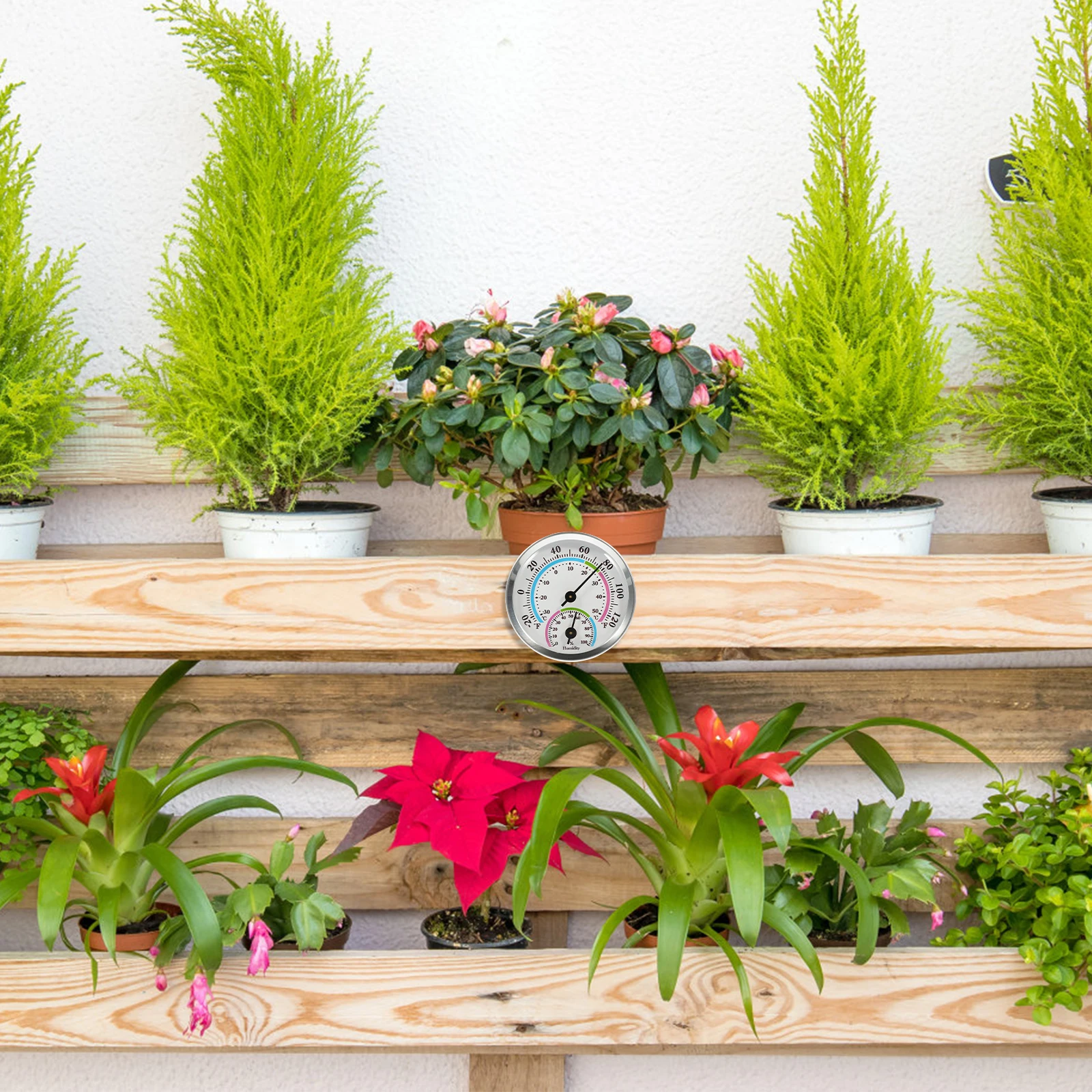 

Aluminum Hanging Thermometer Humidity Gauge Indoor Outdoor Digital Hygrometer Wall Mounted Sauna Room Greenhouse Temperature