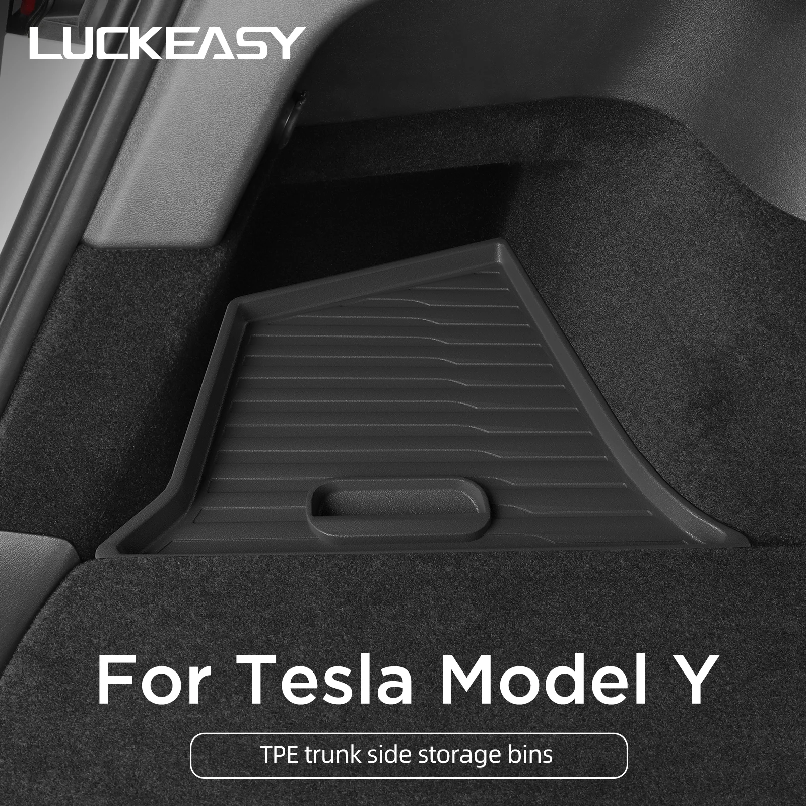 

For Tesla Model Y Car Rear Trunk Storage Box Left And Right Both Side Trunk Organizing Tidying Storage Case Car Accessories 2024