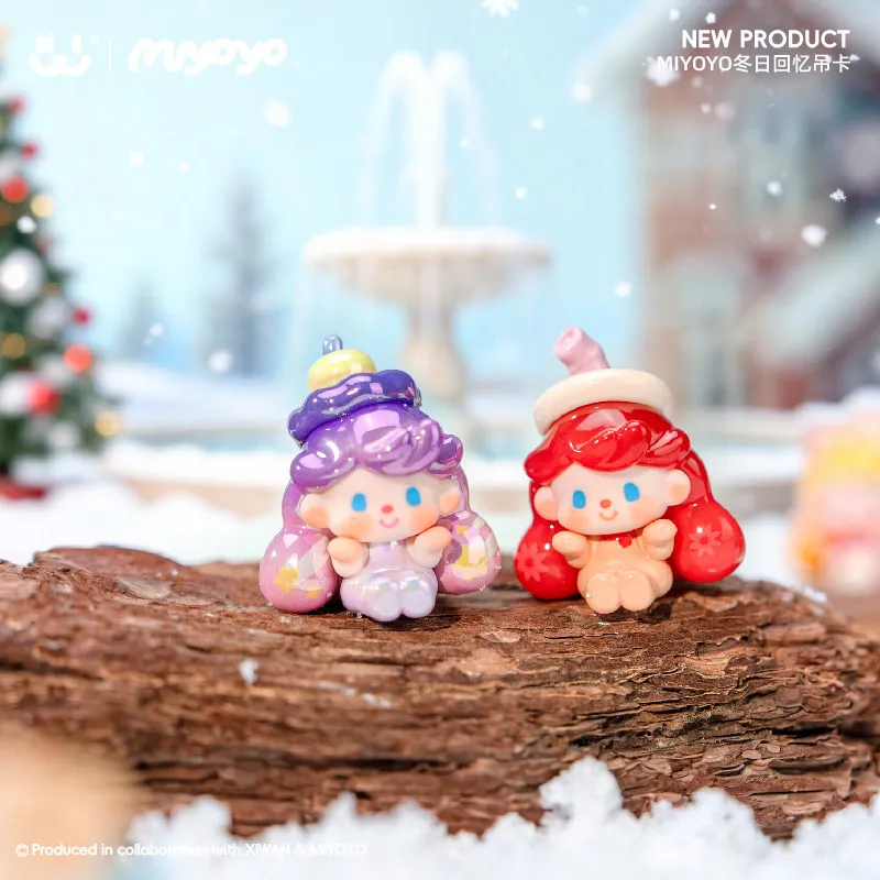 

MIYOYO Winter Memories Series Hanging Card Toys Kawaii Dolls Peripheral Hanging Ornaments Anime Action Figure Girls Gift