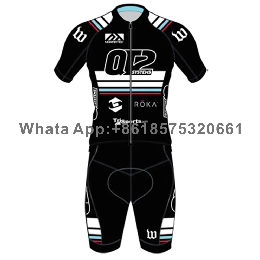 

Wattie Ink Triathlon Sweatwear Short Sleeve Cycling Men Cycling Jumpsuit Mountain Suit Road Speed Suit One-piece Apparel