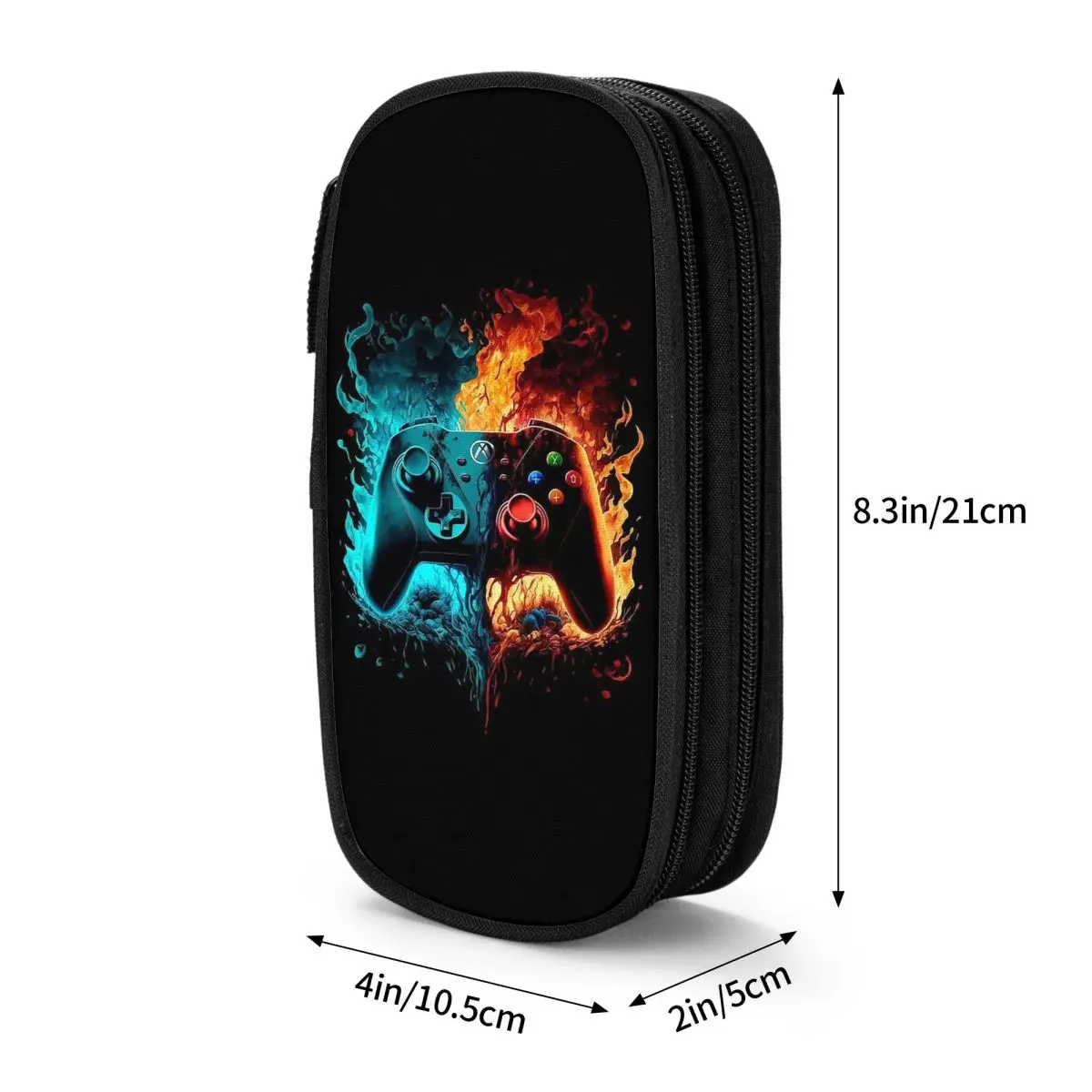Neon Light Game Controller Gamepad Pencil Case for Boy Girl School Pen Box Pencil Bag Stationery Supplies Pen Holder Bag