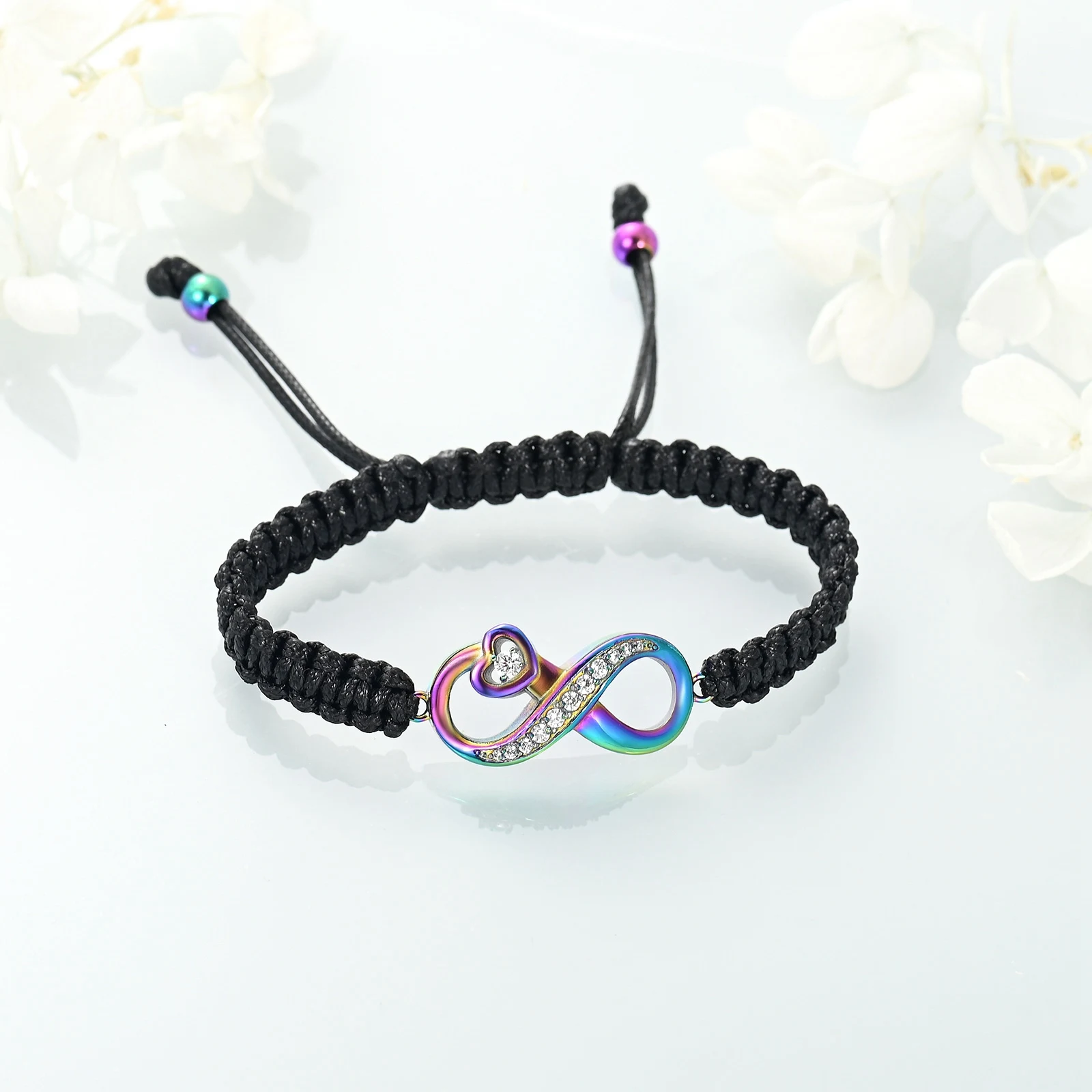 Infinity Urn Bracelet for Ashes Stainless Steel Ashes Memorial Bangle With Crystal Bow Urns for Women Cremation Jewelry