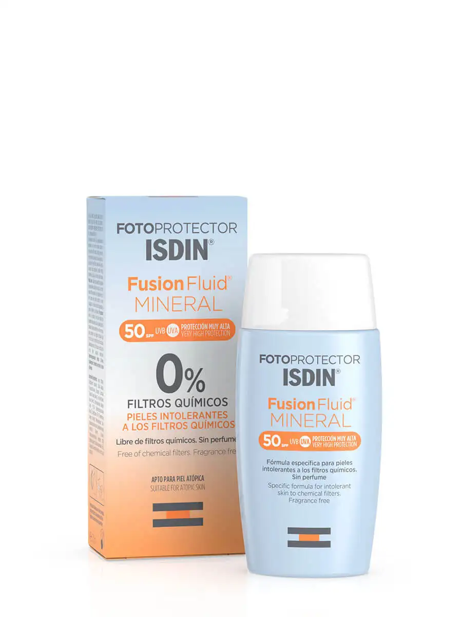 Isdin photoprotector fusion fluid mineral spf 50 + 50ml-the first physical filter that melts with your skin