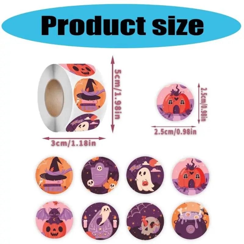 500 PCs Sticker Sticker Recompensa Adesivo Decorativo Adesivo abóboras D2RC