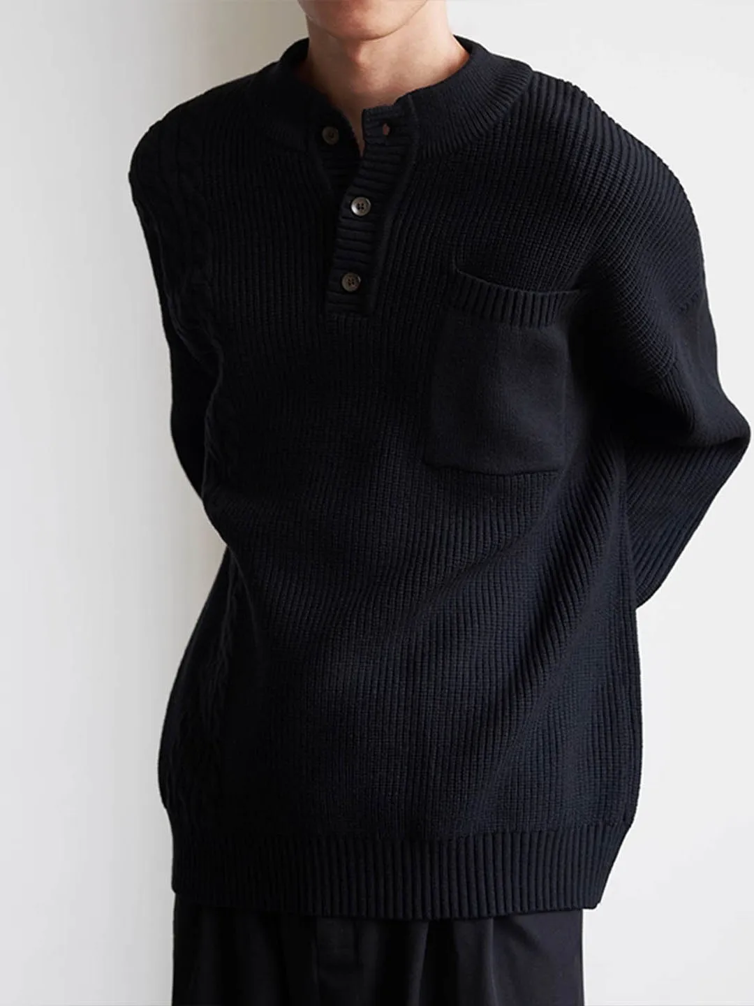 

Thiened вязаный мужской свитер Crew Ne с цветочным узором, повседневный зимний теплый топ из полиэфирного волокна Long Sve