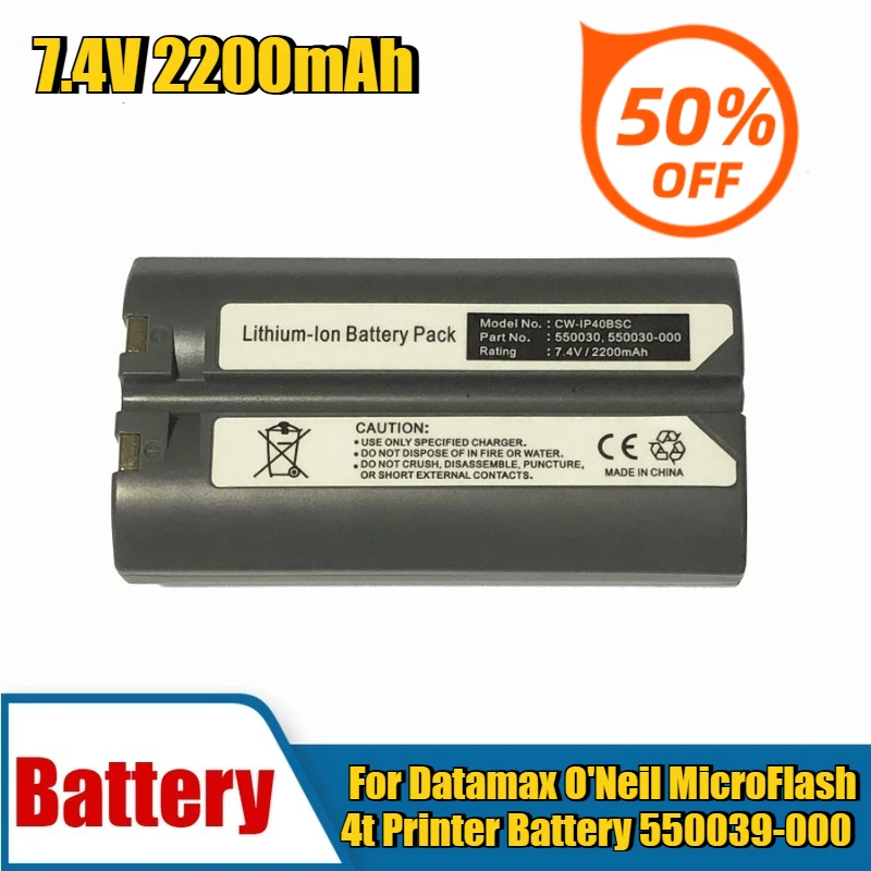 

7.4V 2200mAh For Datamax O'Neil MicroFlash 4t Printer Battery 550039-000