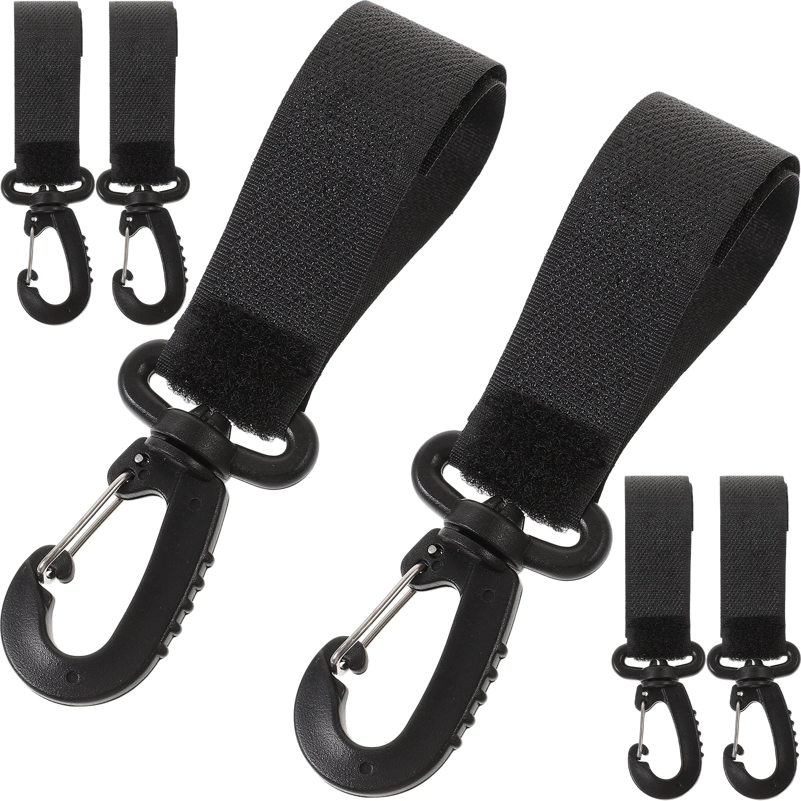 6 قطع من خطافات عربة الأطفال القابلة للدوران شديدة التحمل، شماعات بلاستيكية بزاوية 360 درجة لسهولة الوصول إلى خطاف عربة الأطفال في الهواء الطلق