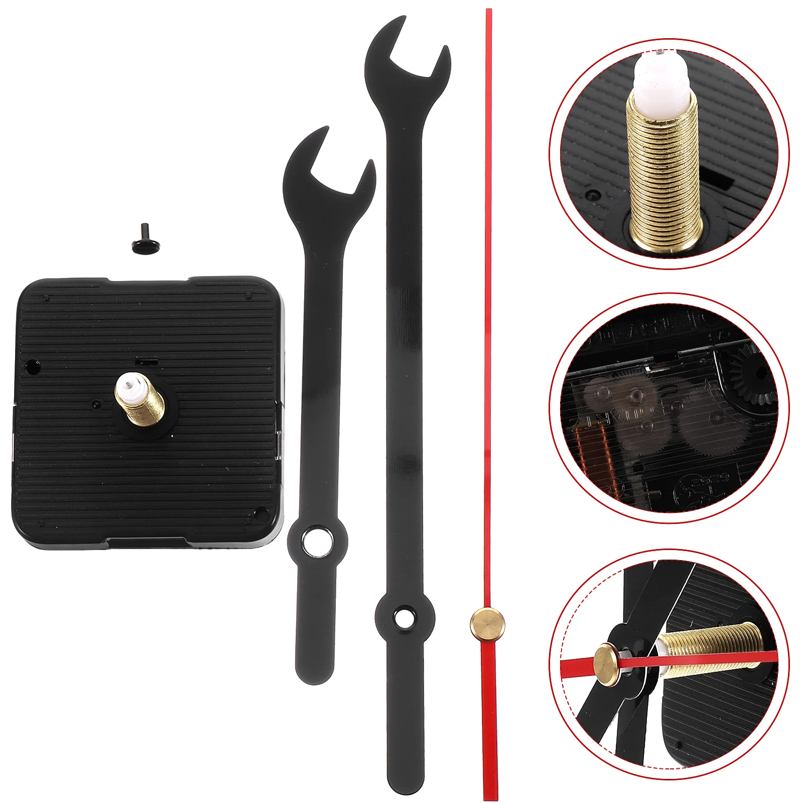 

1Set Wall Clock Movement Mechanism Core Replacement Plastic Kit DIY Repair Clock Hands Parts Set Durable Safe Use