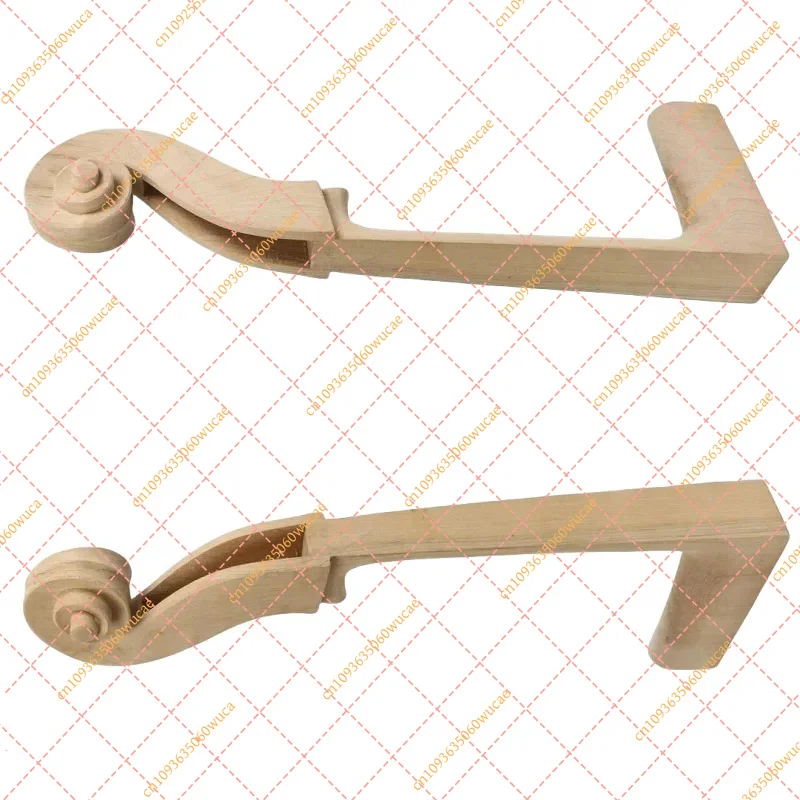 Unfinished White Upright Double Bass Neck 3/4 Size Unvarnished Headstock Replacement