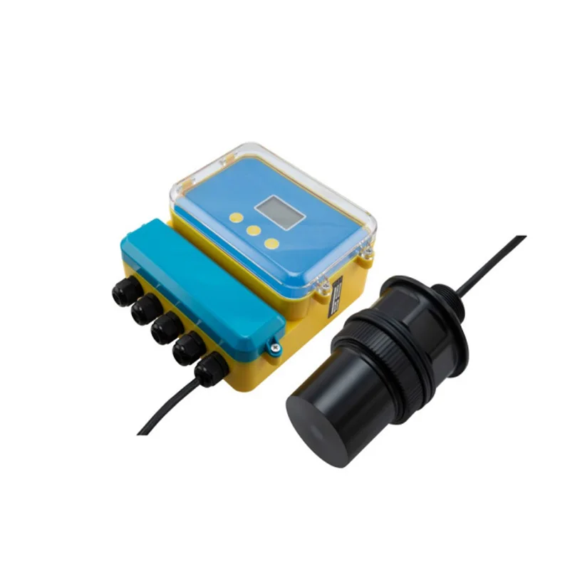 

Ultrasonic level sensor with external gauge, 10 mrange, 4-20 mA, G2, direct lead, 3 m cable