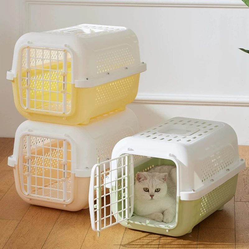 LDECO Portable Cat Cage Pet Carrier Outdoor Transport Pet Box Dog Aviation Boxes With Handle For Cats Dogs Bolsas Para Mascota