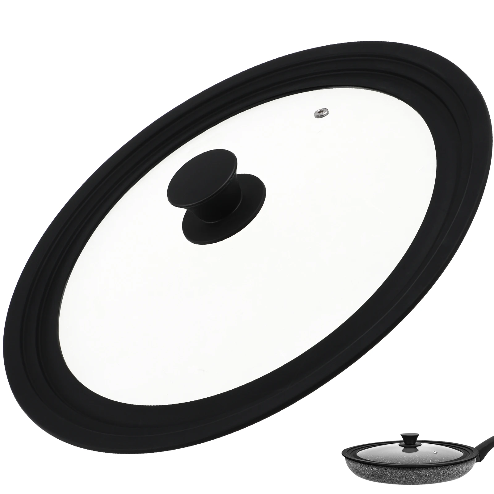 

Anti-Scald Universal Glass Lid for Pots Pans Woks Tempered Glass Easy to Clean Lid Cover Pot Cover Kitchen Lids