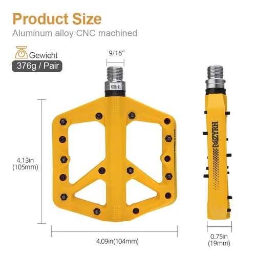 Imagen 2 del producto Pedal de bicicleta de nailon con 3 rodamientos, pedales ultraligeros antideslizantes para bicicleta de montaña, piezas impermeables para bicicleta