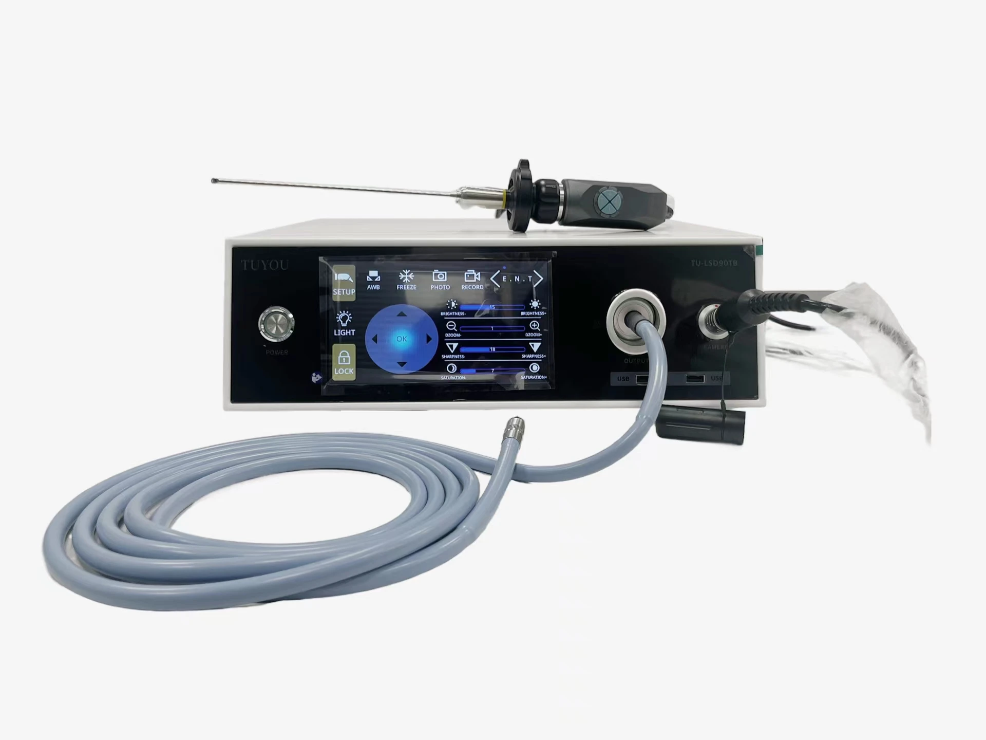 New Arrive Touch Screen Full HD Endoscopy Camera Endoscope Camera Surgical Recorder Built In Optic Light Source