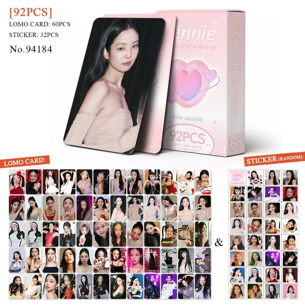 BP Pink Ink Small Card Homemade Small Fresh Random Card Fan Card Collector's Card Double sided LOMO Card 92PCS