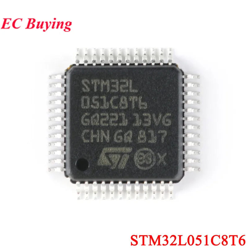 5Pcs/1pc STM32L051C8T6 STM32L051 STM32 L051C8T6 STM32L 051C8T6 LQFP-48 ARM Cortex-M0+ 32-bit Microcontroller MCU IC Chip