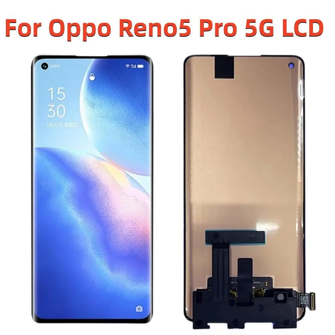 

100% оригинальный для Oppo Reno5 Pro 5G ЖК-экран + сенсорная панель дигитайзер 6,55 "для Oppo Reno 5 Pro 5G LCD