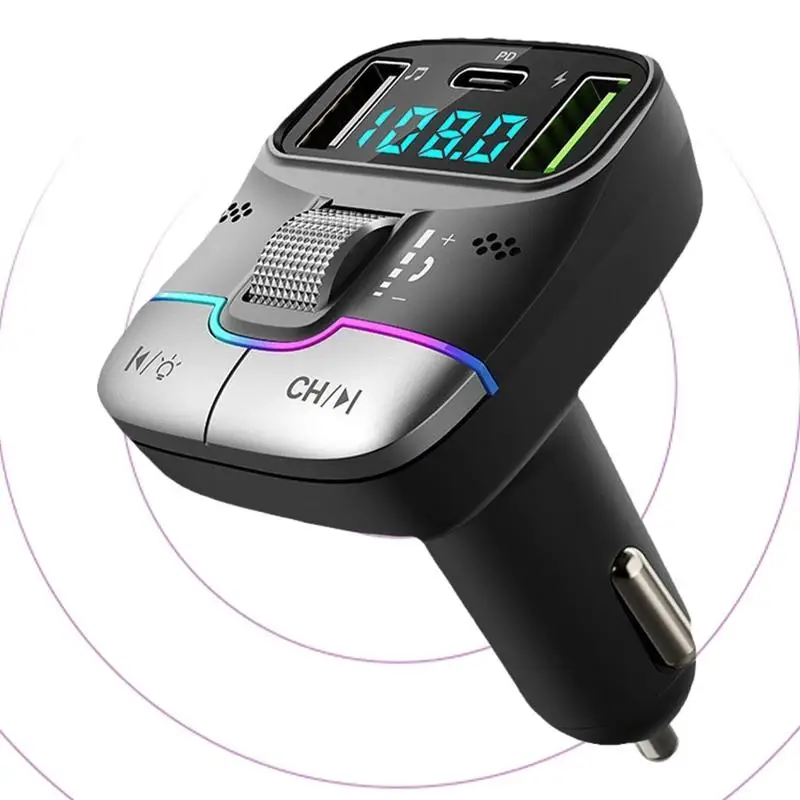 

Wireless Receiver For Car Wireless Car Adapter With USB Charging Hands-Free FM Transmitter Radio Receiver MP3 Player