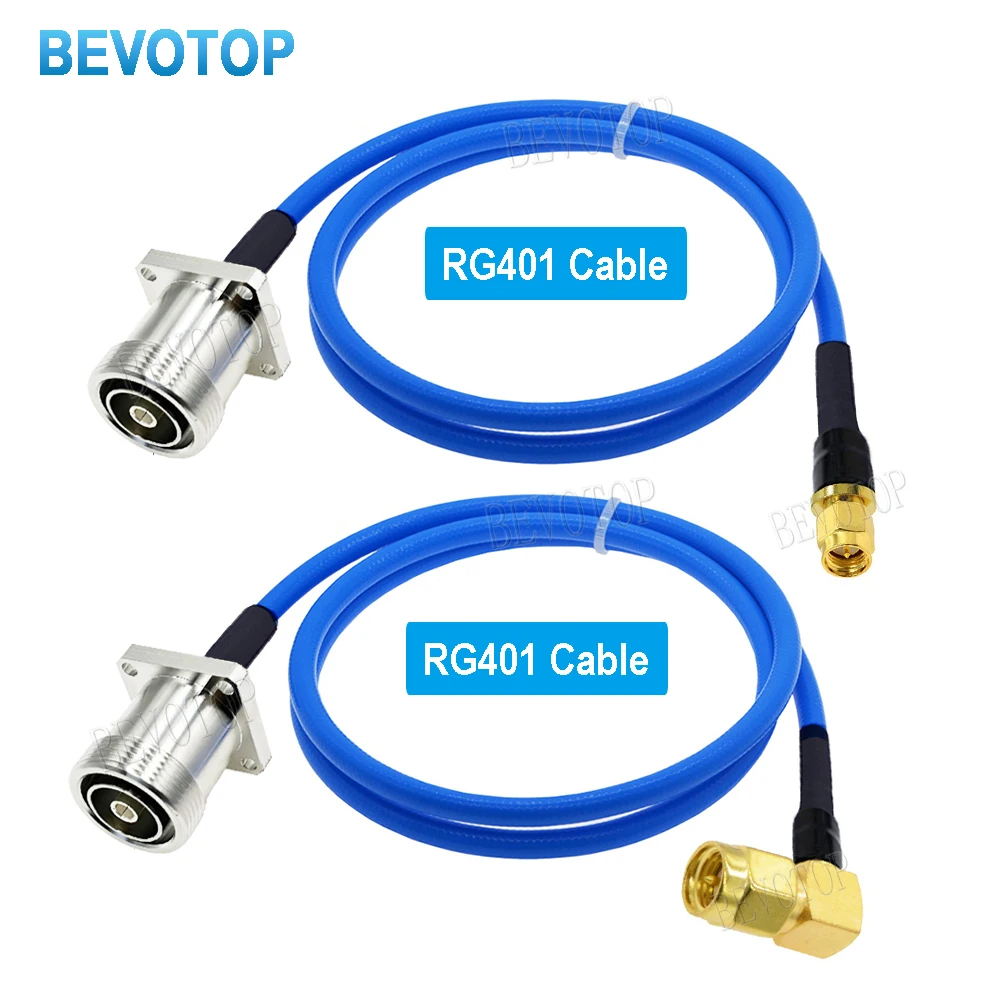 1PCS RG401 50-5 Cable L29 DIN Female Panel to SMA Male Plug High Frequency Low Loss RG-401 Test Cable RF Coaxial Pigtail Jumper