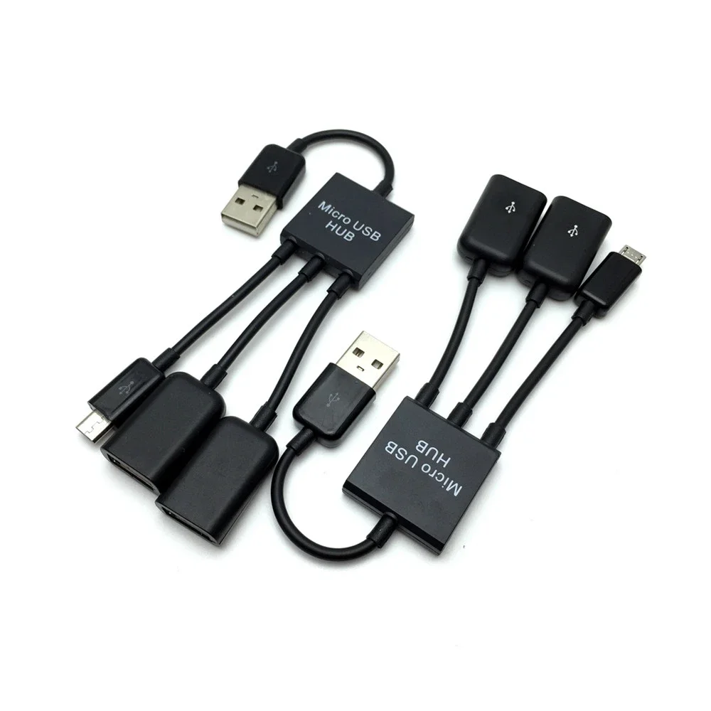 

NEW USB 2.0 2 Port HUB with Micro USB Cable Charge for Samsung Galaxy S3 S4 S5 Smartphone and Computer