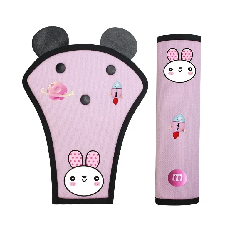 Cinto de segurança infantil para carro, protetor de ombro de segurança, âncora, capa de proteção de cinto de segurança, limitador de pescoço anti-pitada, protetor de barriga