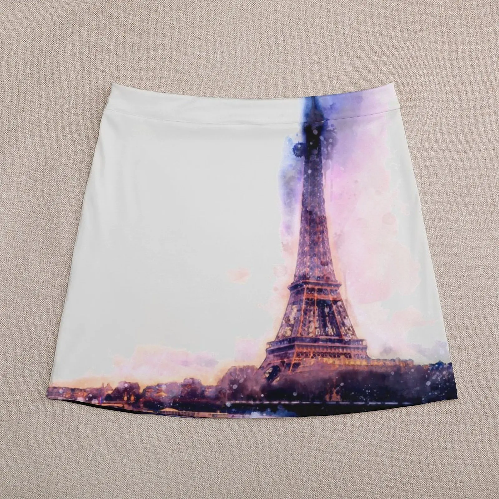 Menara Eiffel Paris lukisan rok Mini mewah wanita rok Mode Korea pakaian untuk wanita pakaian kawaii