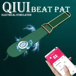 QIUI Electric Shock Beat Pat Slave Bondage Sex Props BDSM Spank Paddle Beat Punishment Fetish Whip Adult Sex Toys Adult Games 18