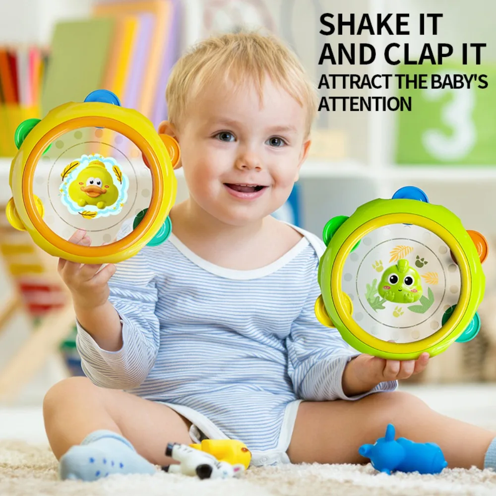 Educational Children Hand Tambourine Music Cultivation ABS Children Hand Bell Colorful Grasp Traning Kids Hand Drum