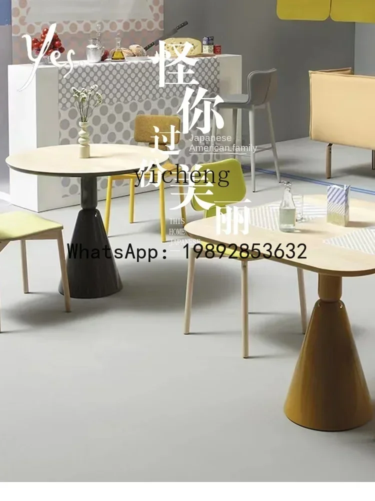 b2 Designer FRP Customized Oval Dining Table Small Apartment Coffee Table Negotiation Coffee Table Desk