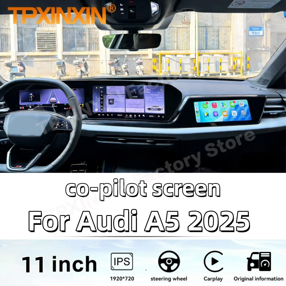 

11 Inch 256GB For Audi A5 2025 Upgrade Carplay Co-pilot LCD Instrument Cluster Android Display Virtual Cockpit Instrument