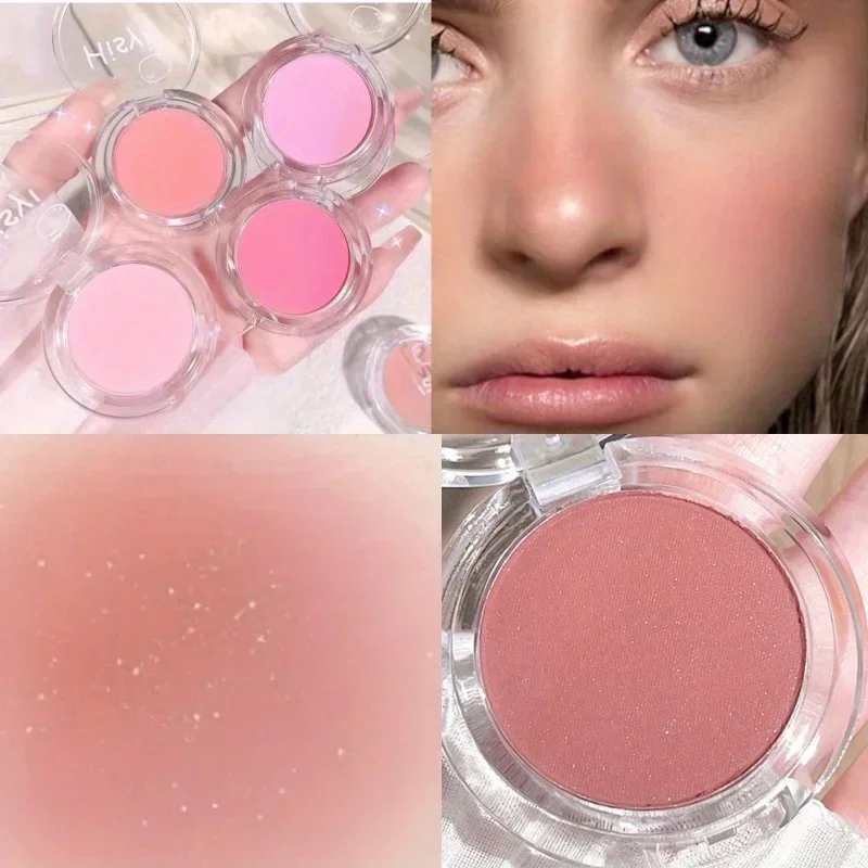Natuurlijke perzik oranje blush waterdicht zacht monochroom mat verhelderend naakt gezicht vrouwelijke wang poeder make-up