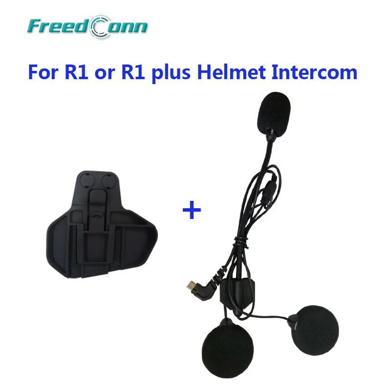 Freedconn marca 5 pinos 2 em um cabo fone de ouvido & microfone para r1/r1 plus com clipe