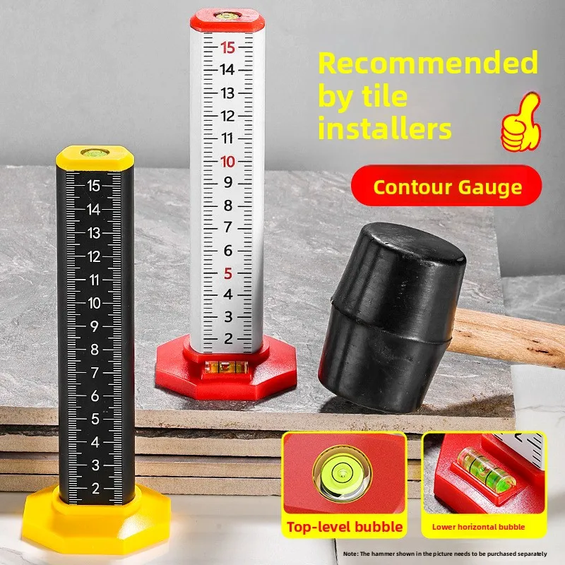 Strong‑Magnet Aluminum Tile Level Height Gauge Masonry Positioning Ruler Ceramic Paving Ceiling Mounting