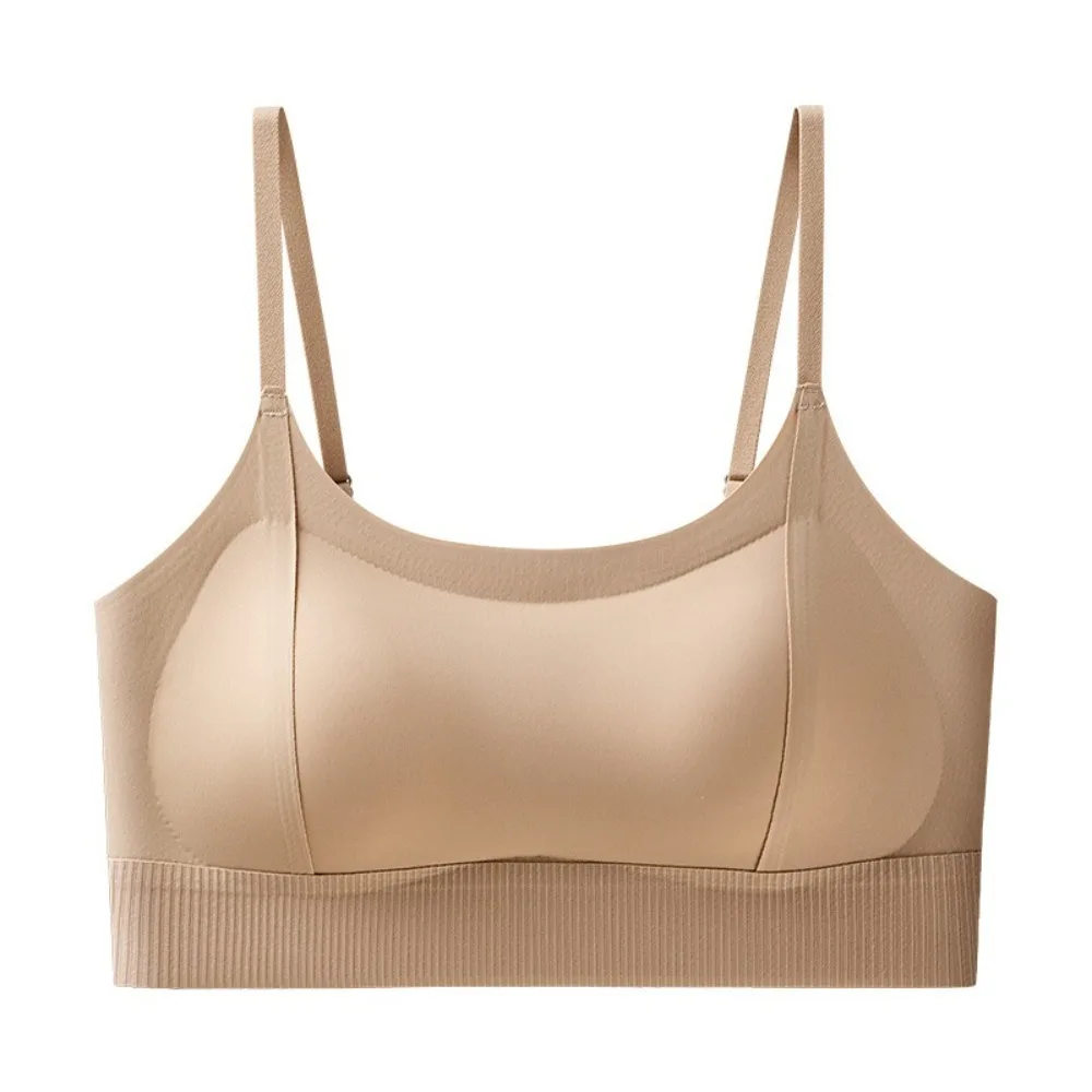 

Padded Support Women Wire Free Lingerie U-shaped Back Thin Seamless Bra Fixed pad Shockproof Women Sports Bra for Sports