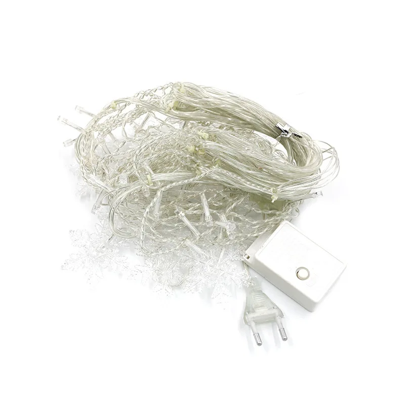 LED فراشة جارلاند الستار الجنية أضواء سلسلة لغرفة عيد الميلاد الثلج أضواء ديكور المنزل الطرف ديكورات غرفة نوم #6