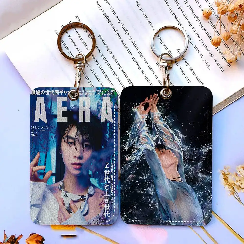 Figure Skating Y-Yuzuru H-Hanyu Kartenhalter, geeignet für Bank, Unternehmen, Arbeit, Kartenhalter, Kredit-ID-Kartenhalter, Ausweishalter