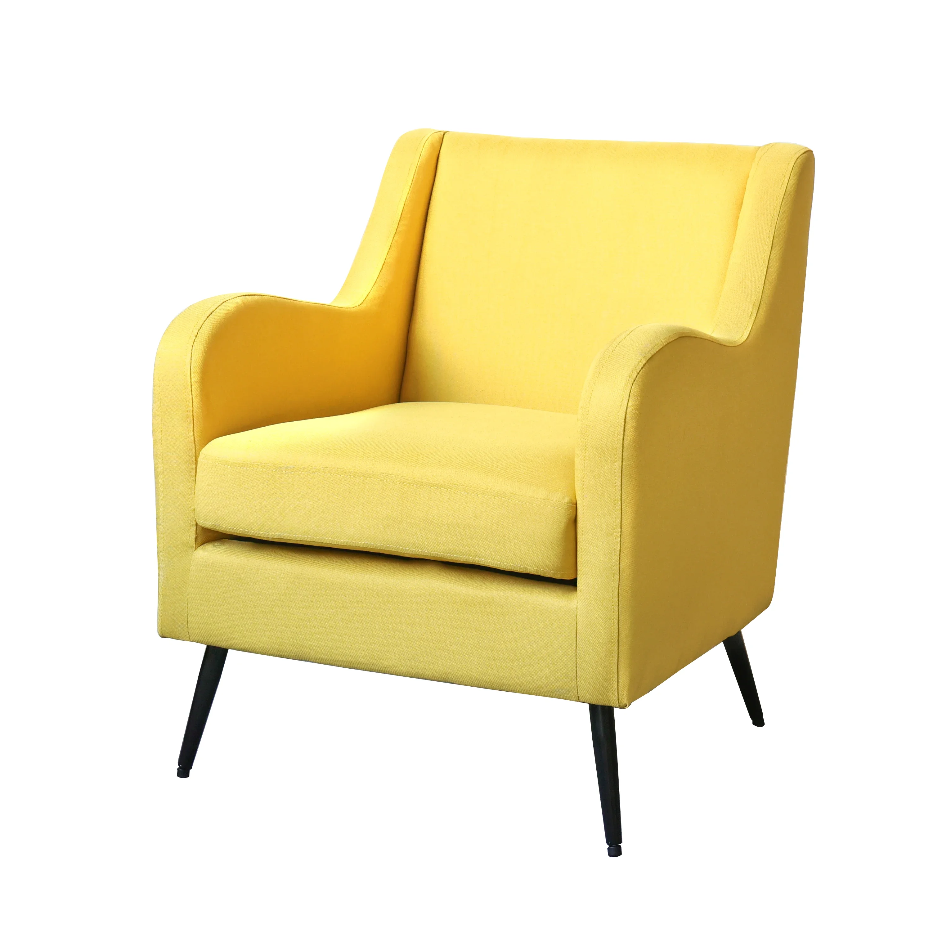 

Для роскошного современного одноместного дивана-кресла с бархатной обивкой, кресло для отдыха для гостиной, спальни, отеля с четырьмя металлическими ножками