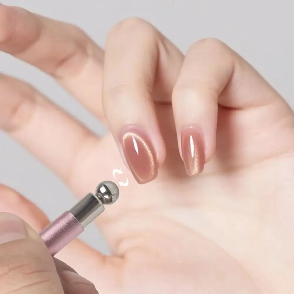 1Pcs Nail Art Magnetic Stick Cat Eye Magnetic Ball Aluminum Handle Cylindrical UV Gel Magnet Tools Double End Nail Design Tools