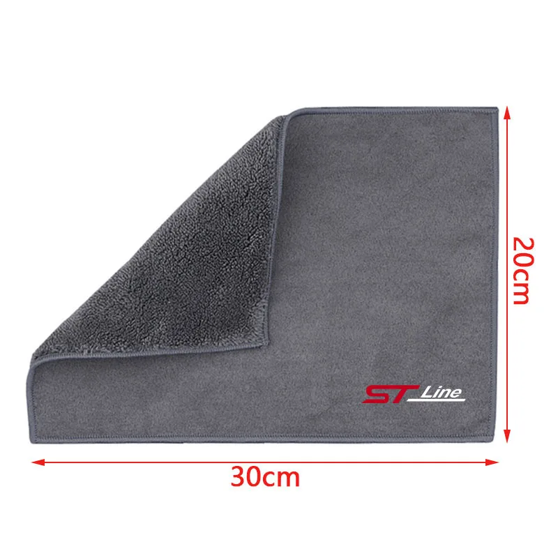 Microfiber Towel Car Drying Towel Auto Plush Wash Towel Car Cleaning For Ford ST STLine Focus x 2 3 Kuga FIESTA MONDEO